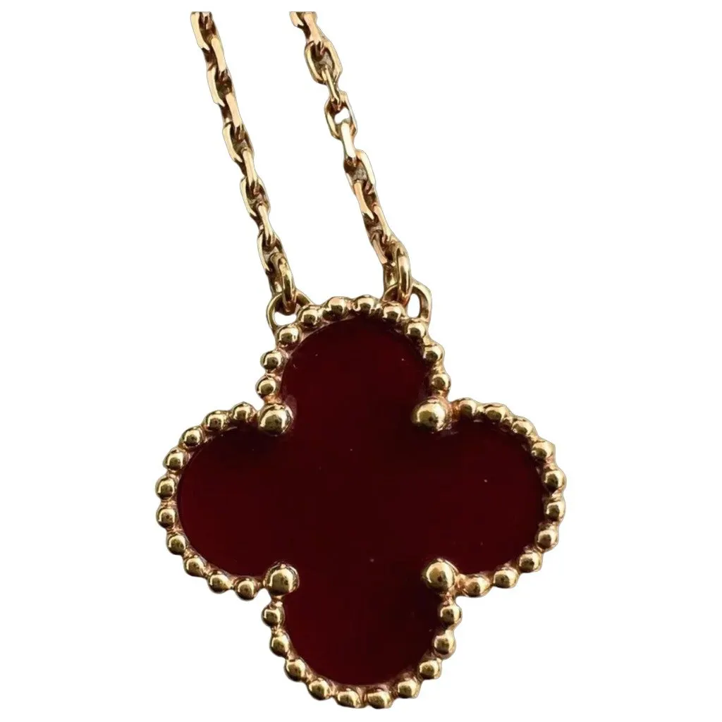 Van Cleef & Arpels Vintage Alhambra Pink Gold Necklace