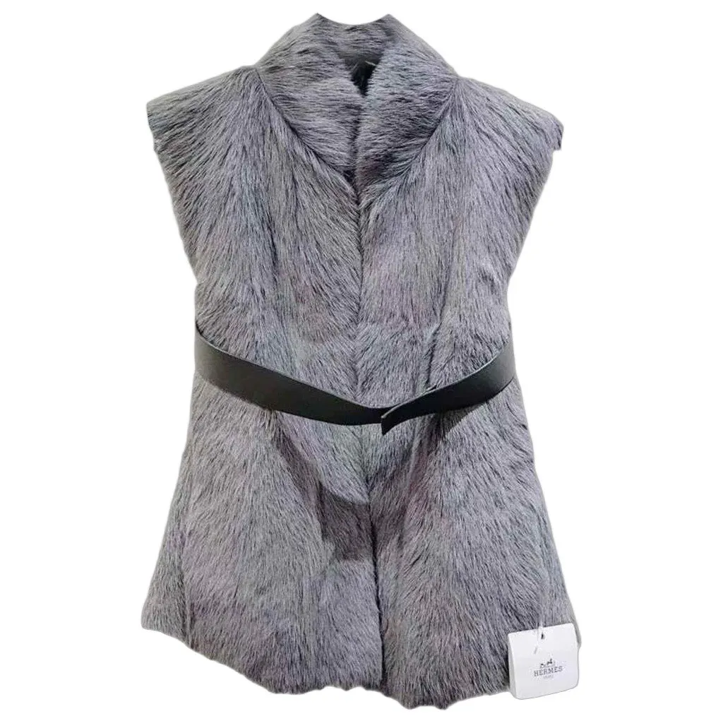 Hermes Fur Coat MultiColor Fur Never worn, with tag - Front View