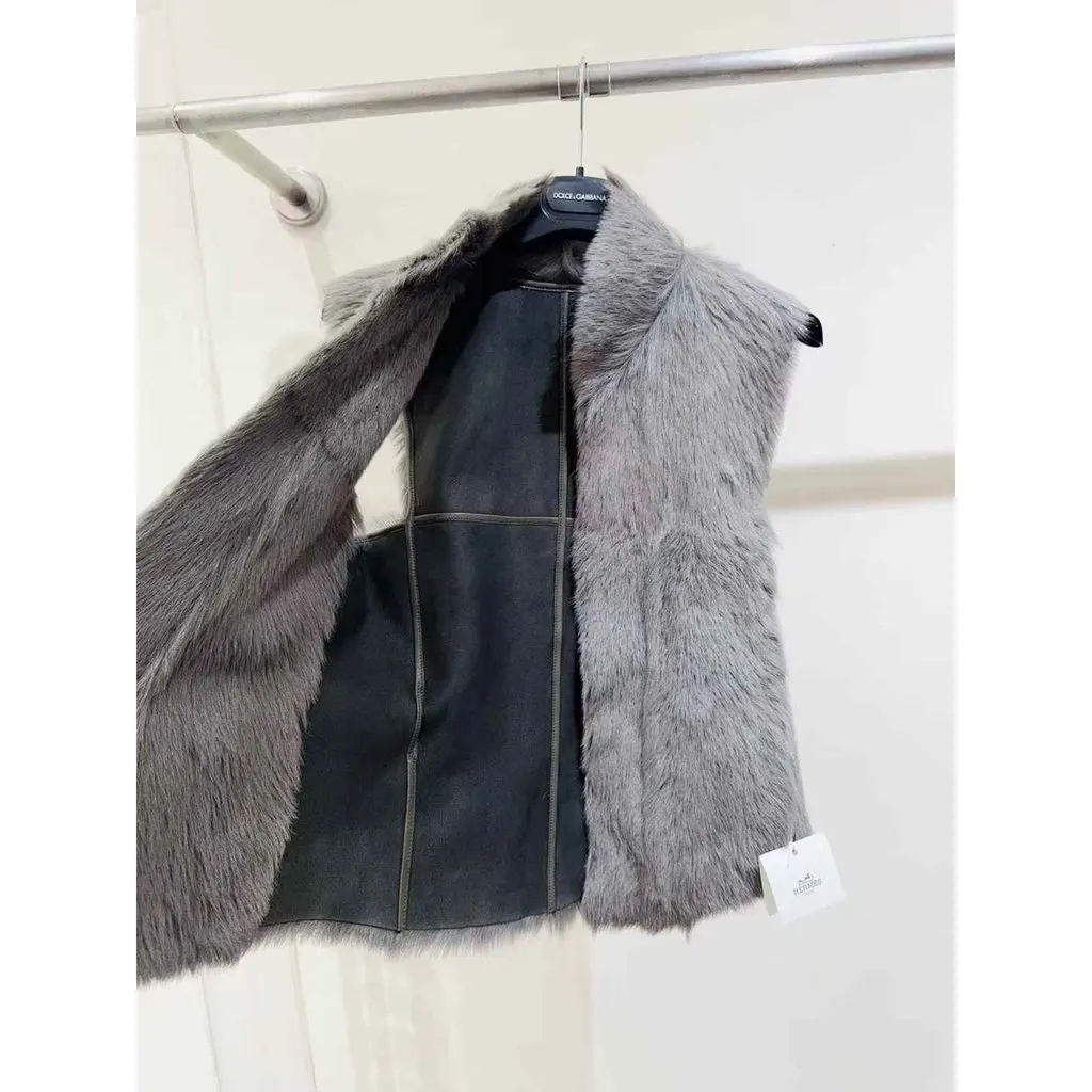 Hermes Fur Coat MultiColor Fur Never worn, with tag - Inside View
