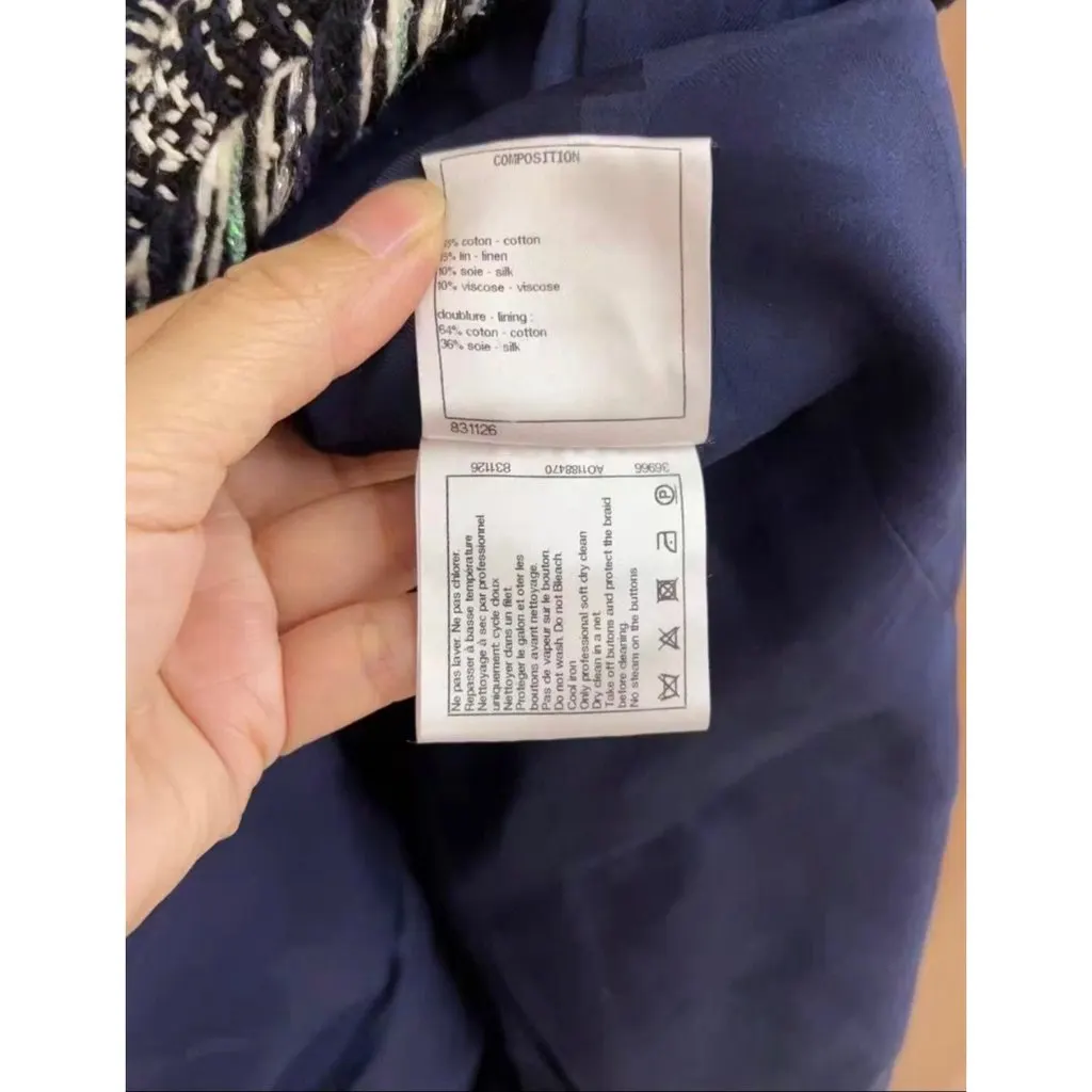 Chanel La Petite Veste Noire Cotton Jacket MultiColor Cotton Very good - Model View