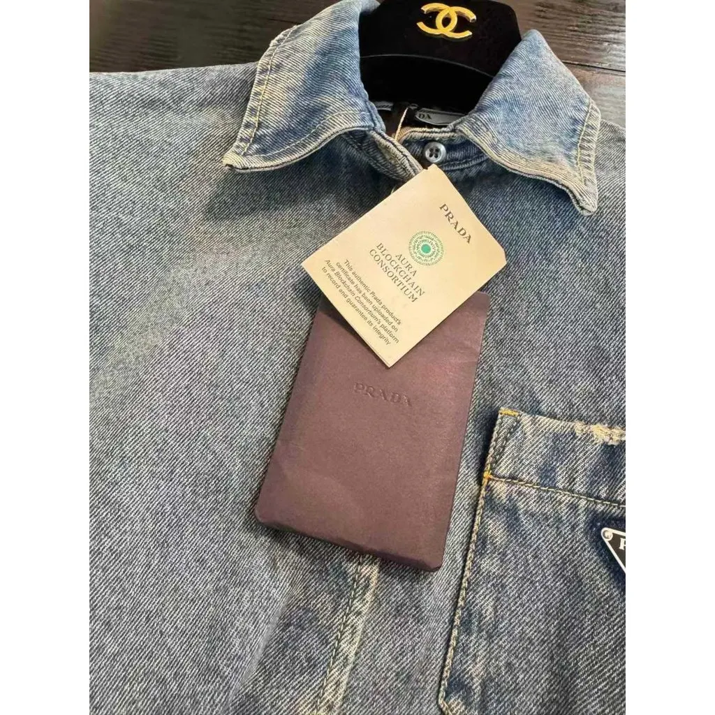 Prada Cotton Jacket MultiColor Cotton Never worn, with tag - Model View