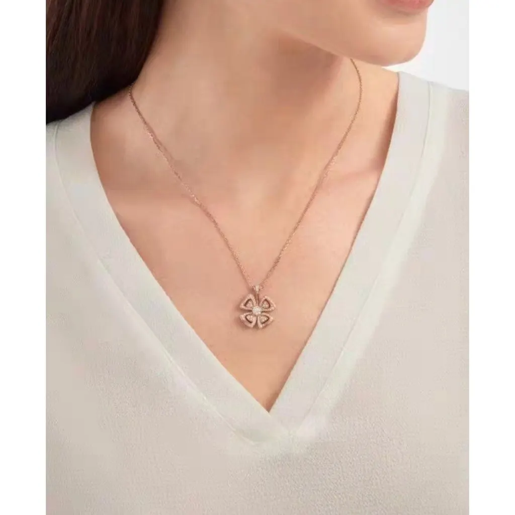 Bvlgari Pink Gold Necklace MultiColor Lace Very good - Back View