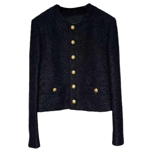 Celine Black Wool Jacket Black Wool Very good - Front View
