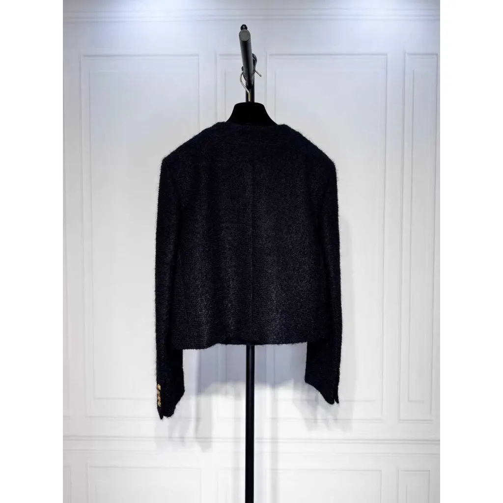 Celine Black Wool Jacket Black Wool Very good - Back View