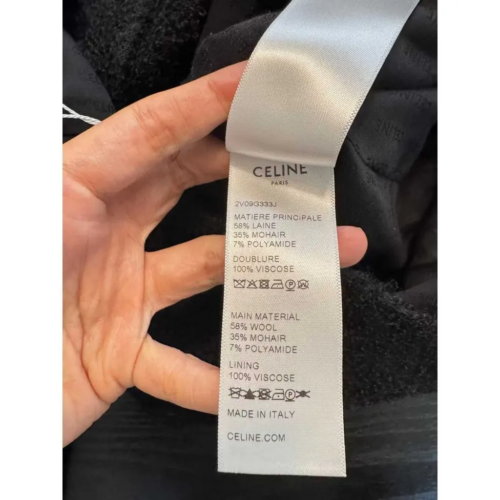 Celine Black Wool Jacket Black Wool Very good - Box View