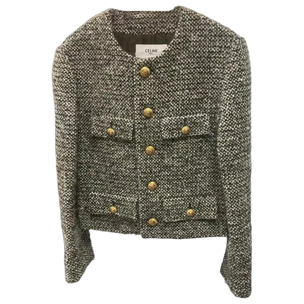 Celine Wool Jacket MultiColor Wool Very good - Front View