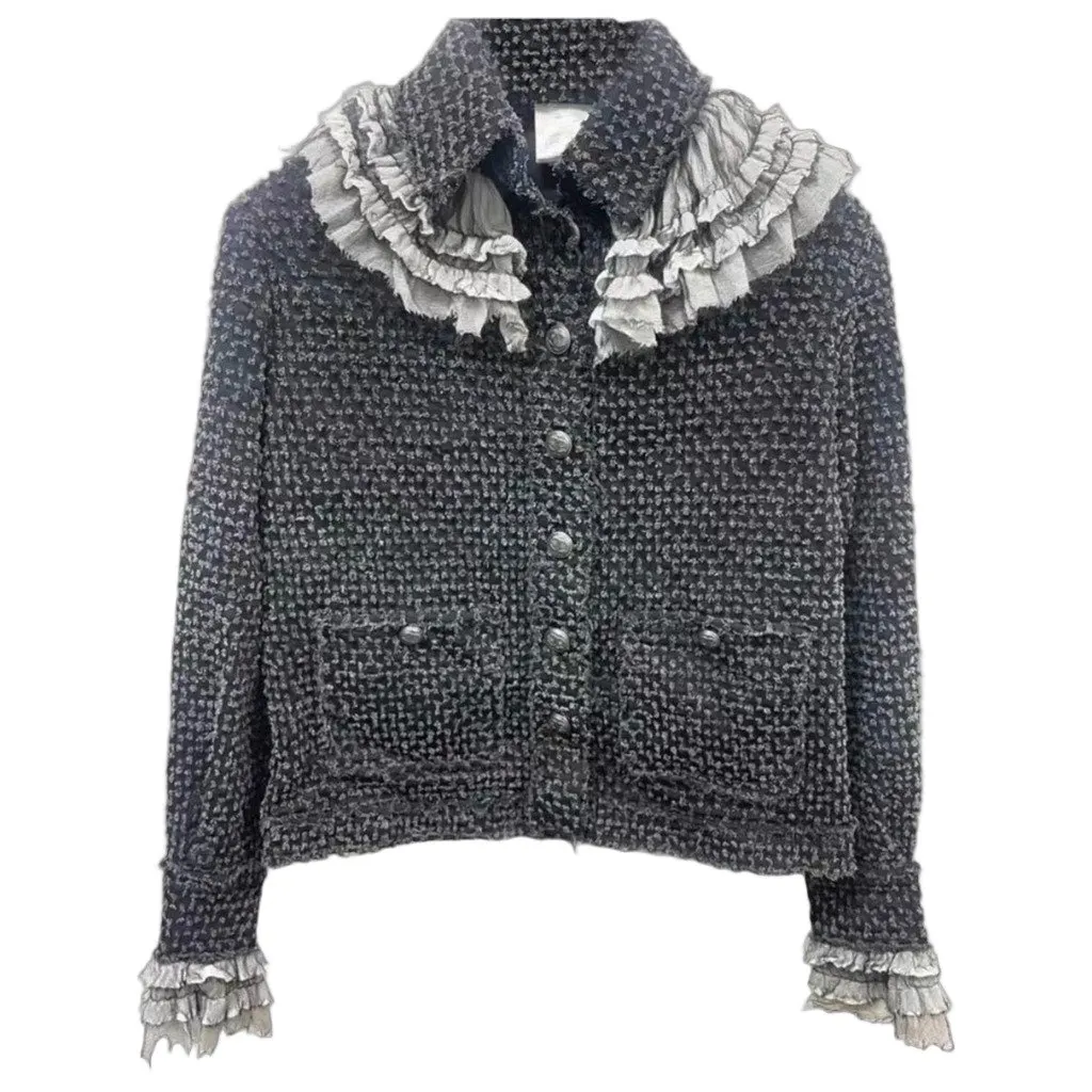 Chanel La Petite Veste Noire Cotton Jacket MultiColor Cotton Very good - Front View