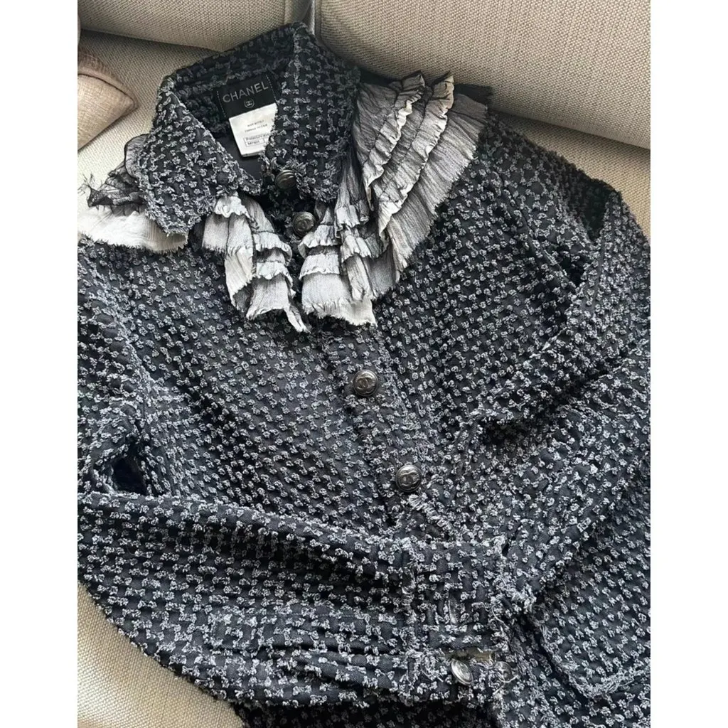 Chanel La Petite Veste Noire Cotton Jacket MultiColor Cotton Very good - Back View