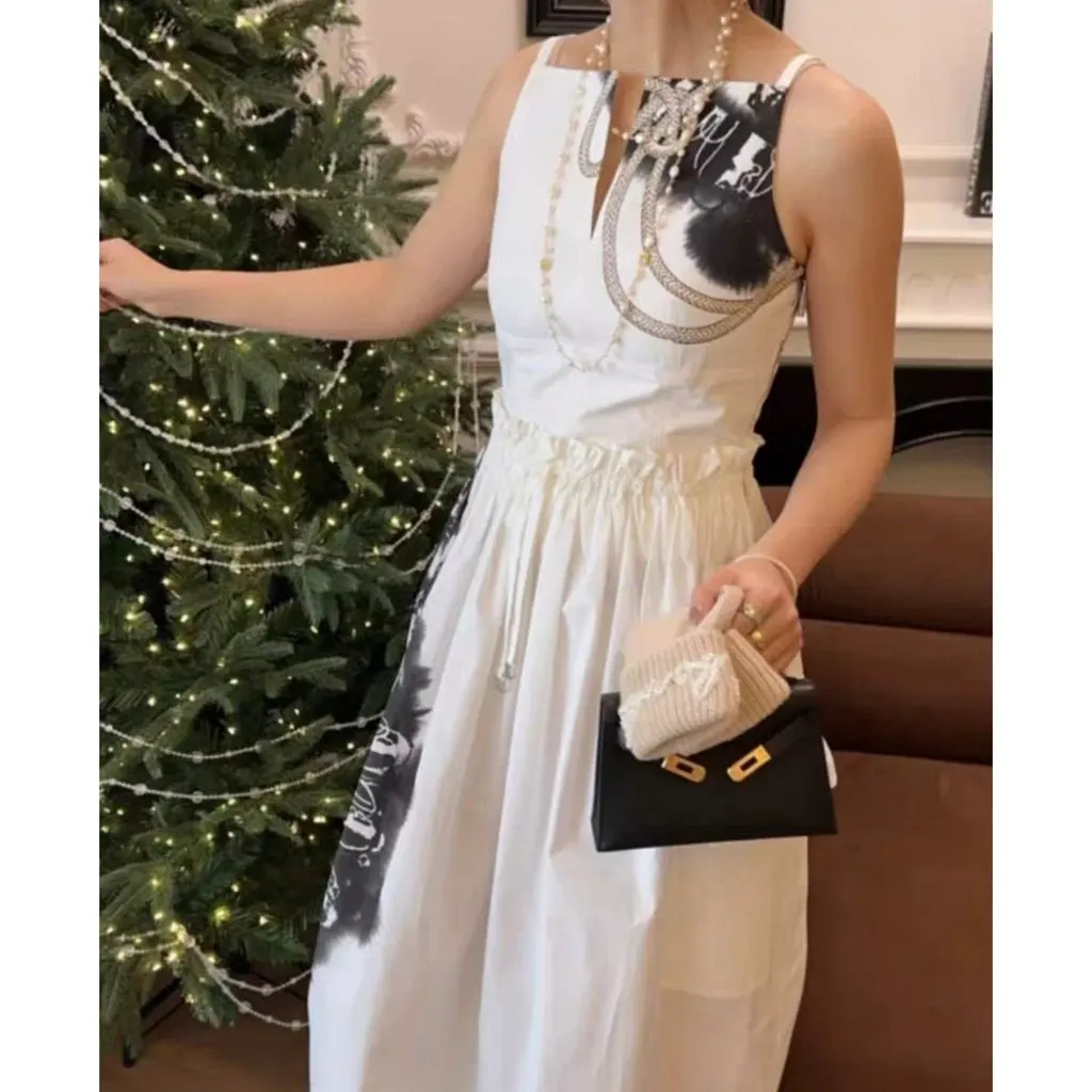 Hermes Twillaine Cotton Dress MultiColor Cotton Very good - Model View