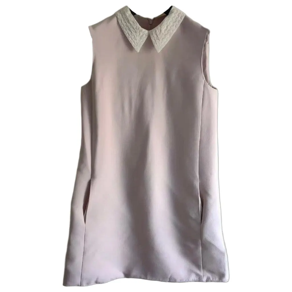 Dior Pink Wool Dress Pink Wool Very good - Front View
