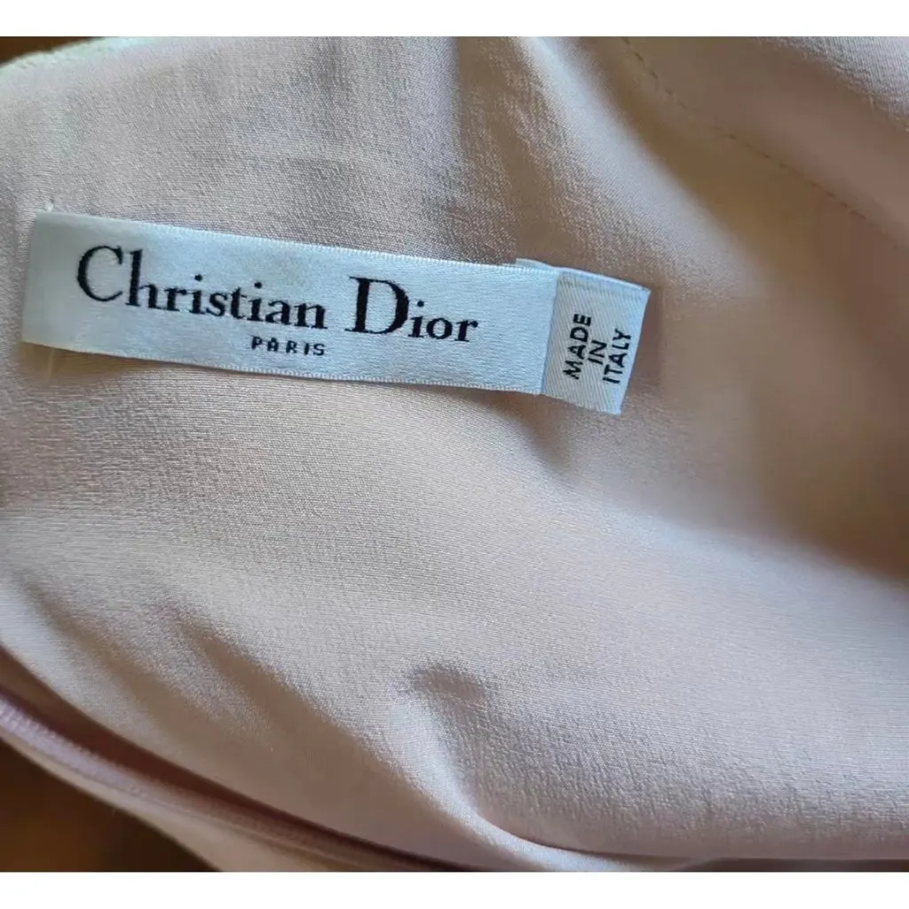 Dior Pink Wool Dress Pink Wool Very good - Model View