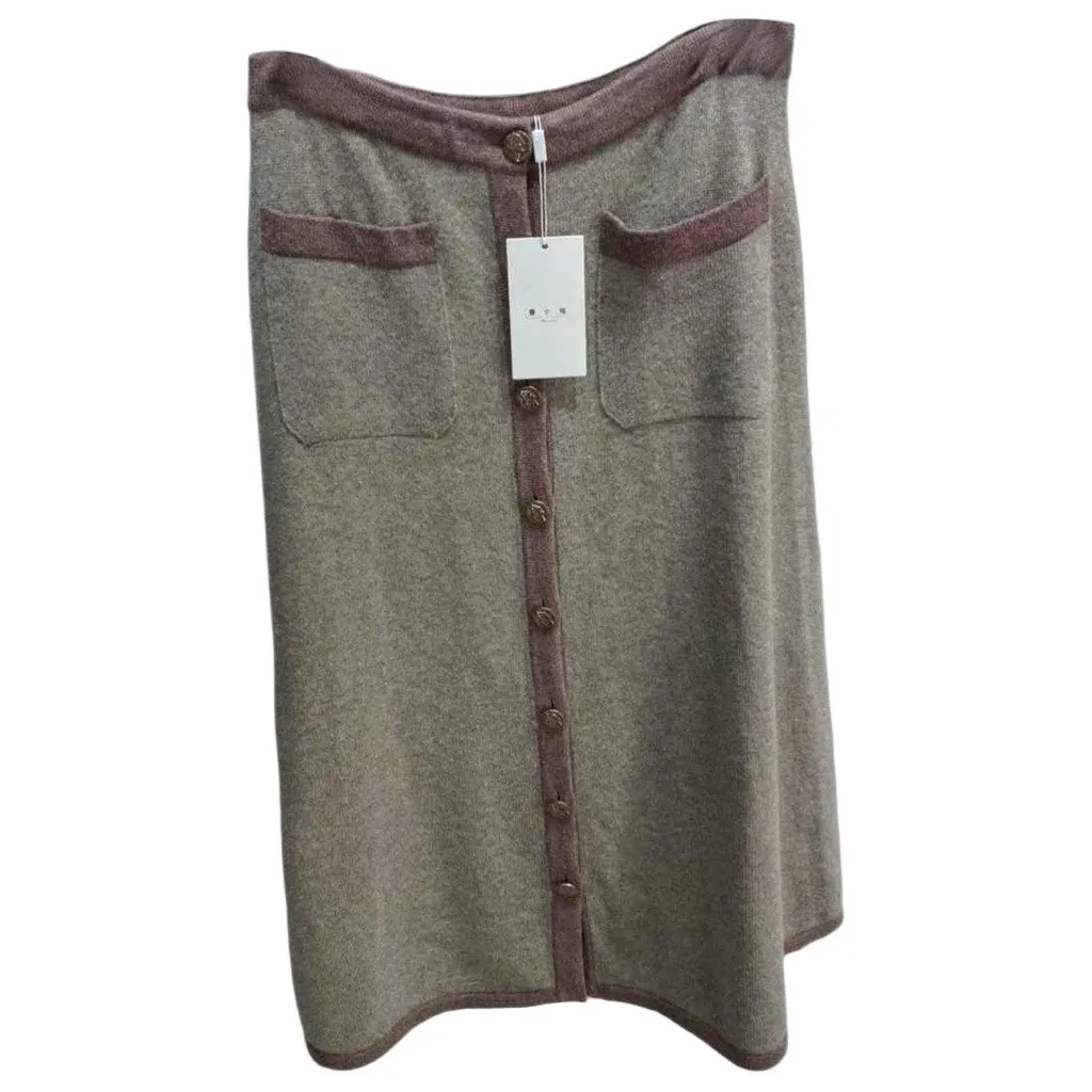 Chanel Cashmere Skirt MultiColor Cashmere Very good - Front View