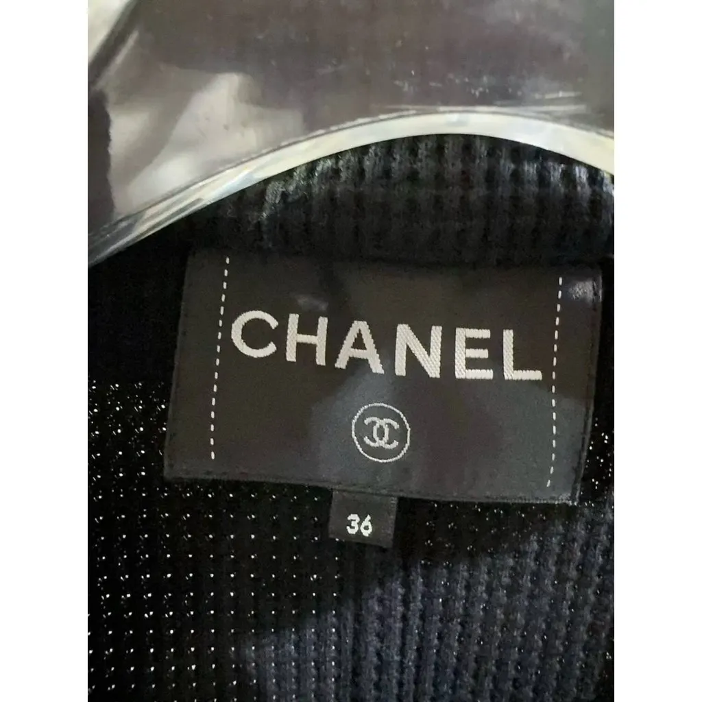Chanel La Petite Veste Noire Black Cotton Jacket Black Cotton Very good - Inside View