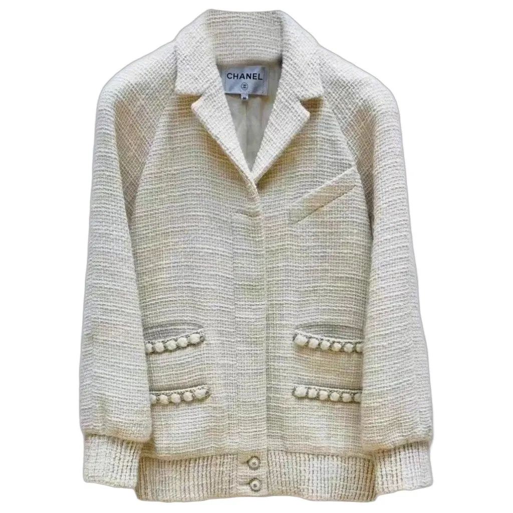 Chanel Wool Coat MultiColor Wool Very good - Front View