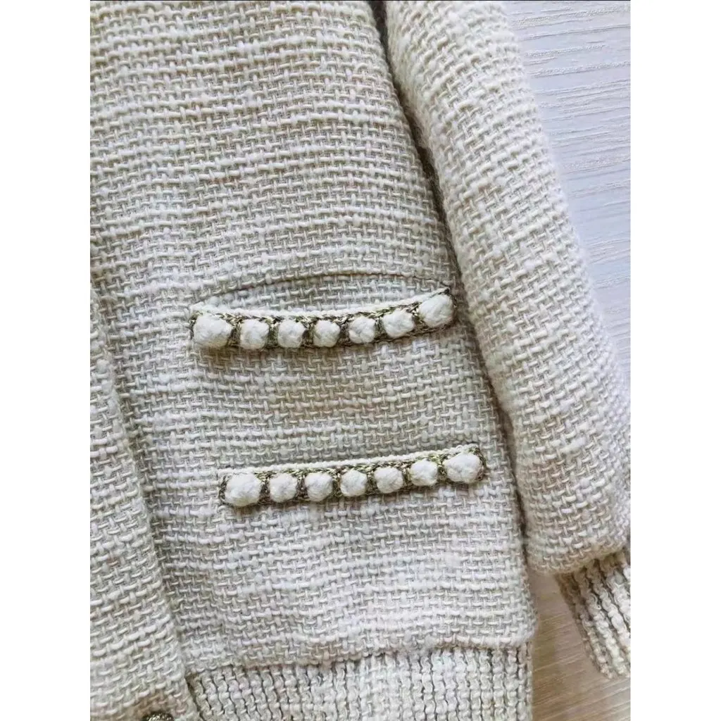 Chanel Wool Coat MultiColor Wool Very good - Inside View