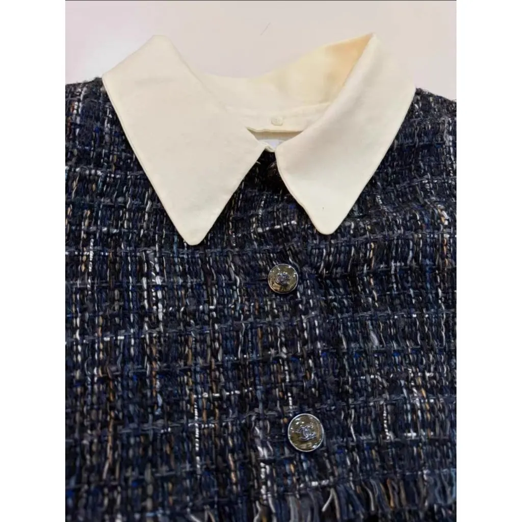 Chanel Tweed Dress MultiColor Tweed Very good - Inside View