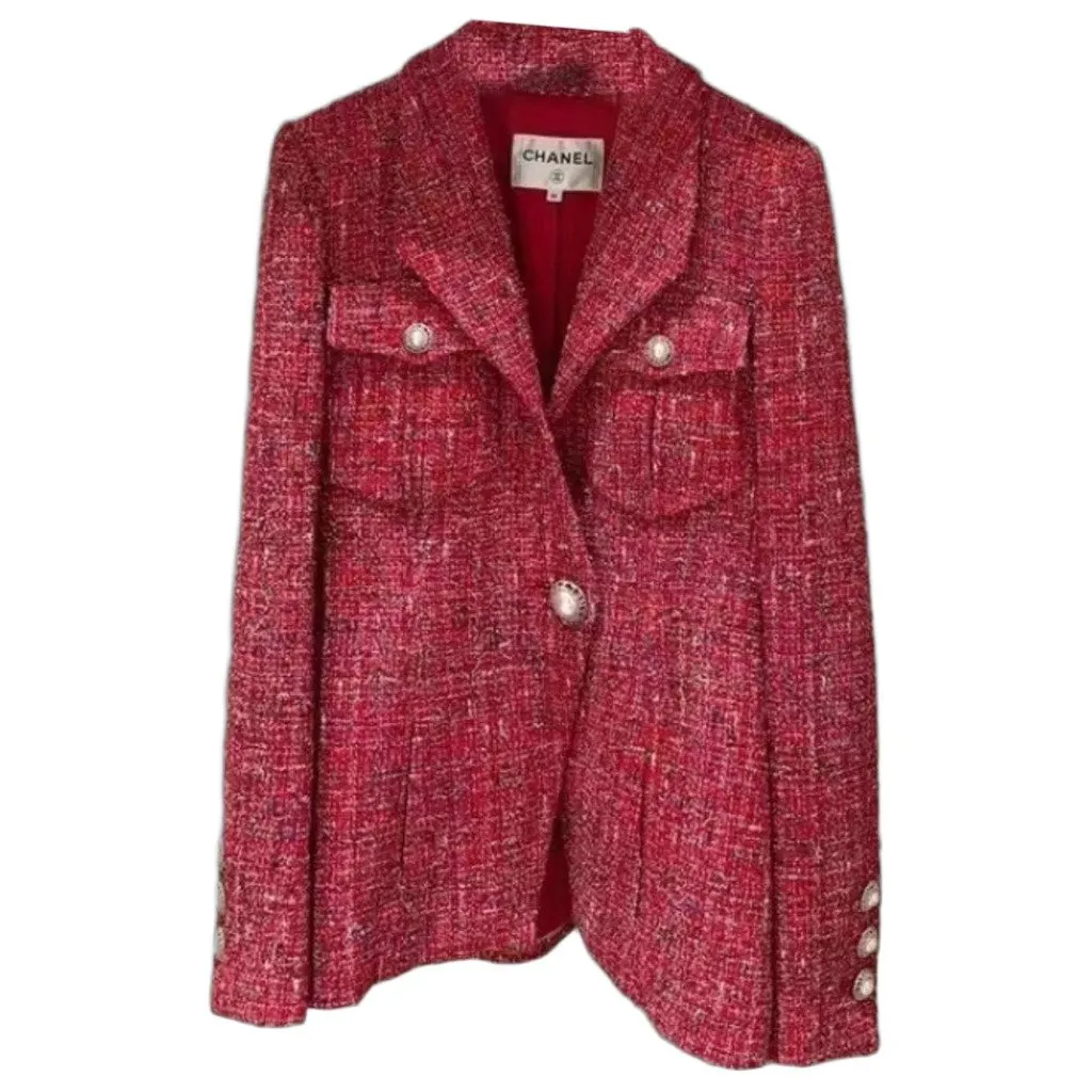 Chanel La Petite Veste Noire Tweed Jacket MultiColor Tweed Very good - Front View