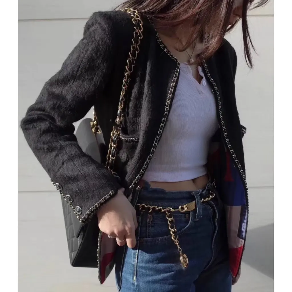 Chanel La Petite Veste Noire Black Wool Jacket Black Wool Never worn, with tag - Box View