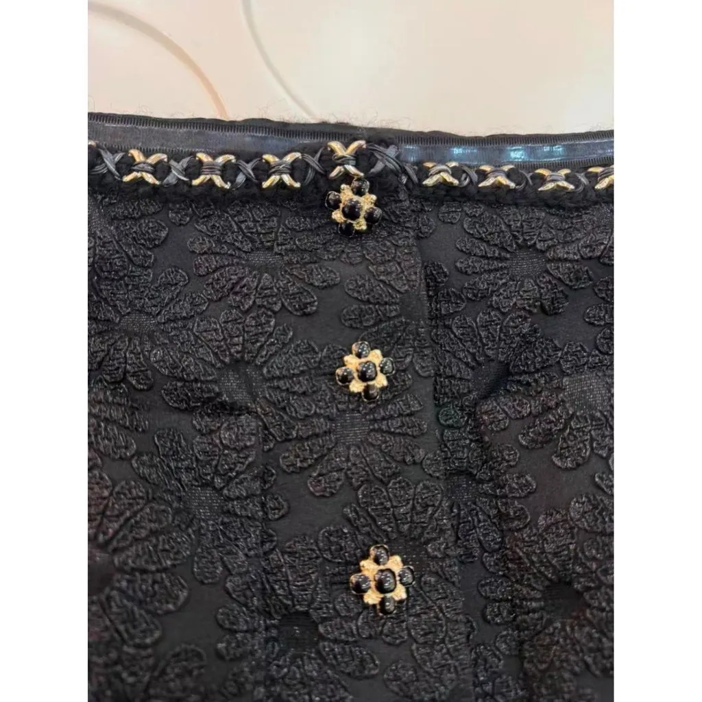 Chanel La Petite Veste Noire Black Tweed Jacket Black Tweed Very good - Model View