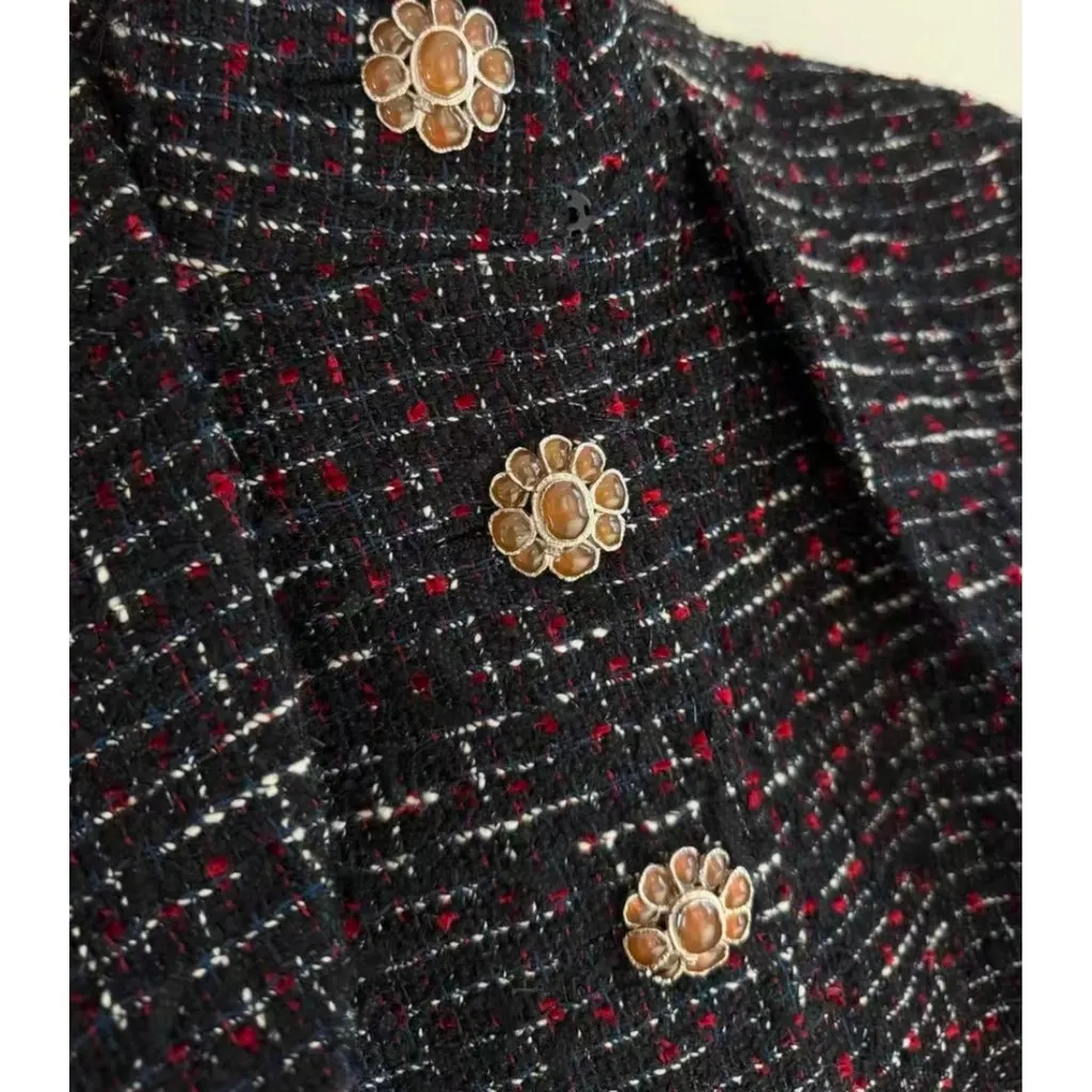 Chanel Wool Coat MultiColor Wool Very good - Inside View