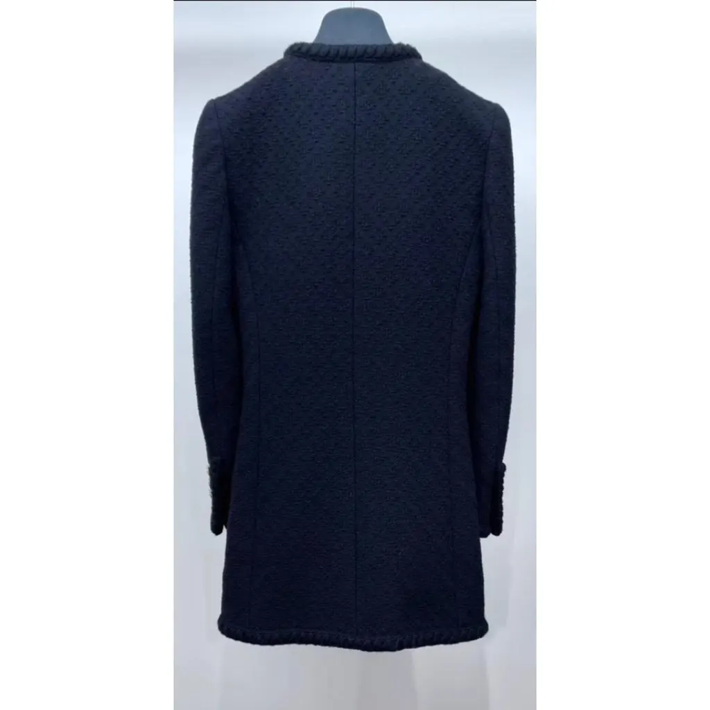 Saint Laurent Black Wool Jacket Black Wool Very good - Back View