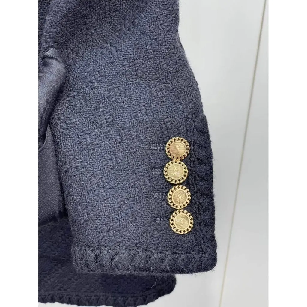 Saint Laurent Black Wool Jacket Black Wool Very good - Inside View