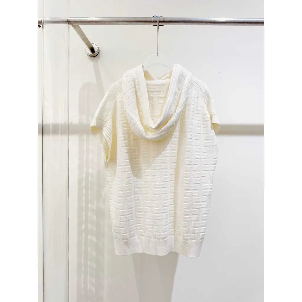 Hermes Twillaine White Wool Knitwear White Wool Never worn, with tag - Back View