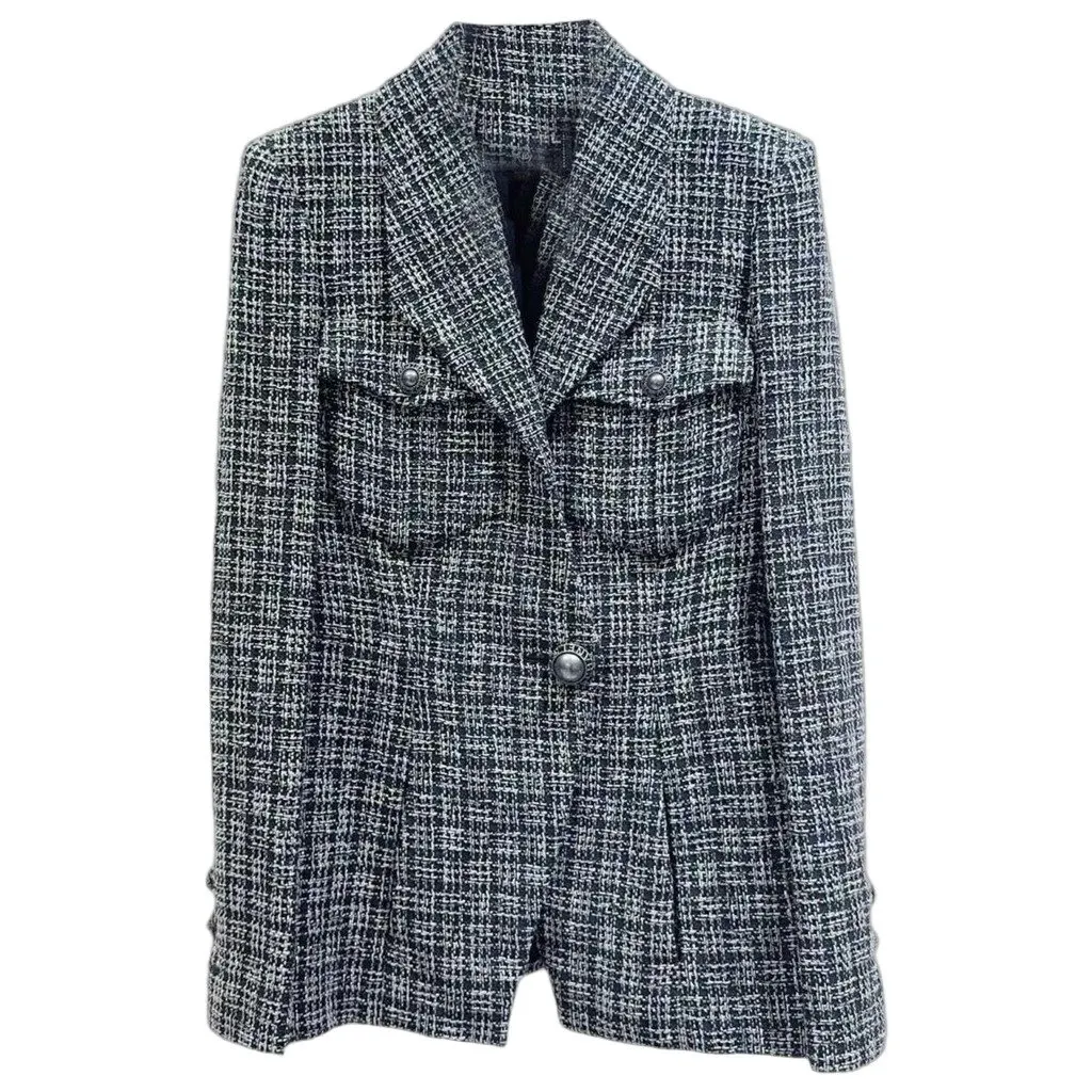 Chanel La Petite Veste Noire Cotton Jacket MultiColor Cotton Very good - Front View
