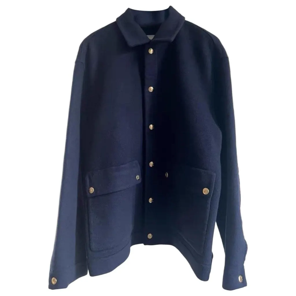 Celine Navy Cashmere Jacket Navy Cashmere Very good - Front View