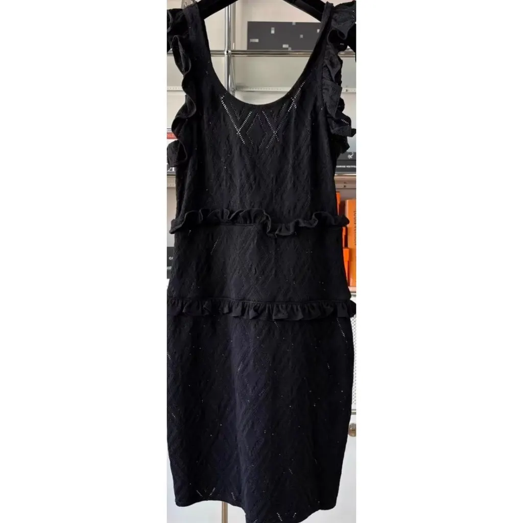 Chanel Black Synthetic Dress Black Very good - Back View