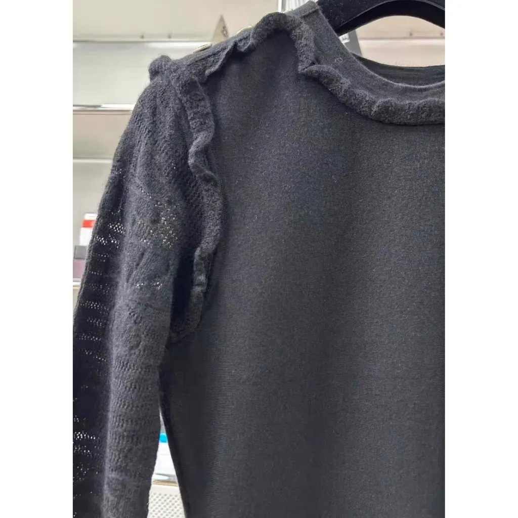 Chanel Black Wool Dress Black Wool Very good - Inside View