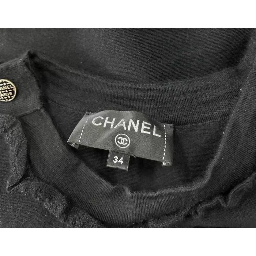 Chanel Black Wool Dress Black Wool Very good - Box View