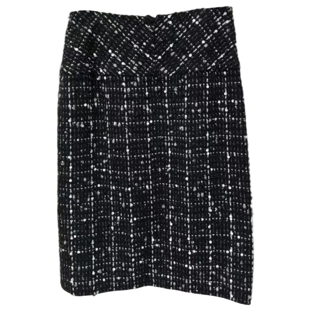 Chanel Tweed Skirt MultiColor Tweed Very good - Front View