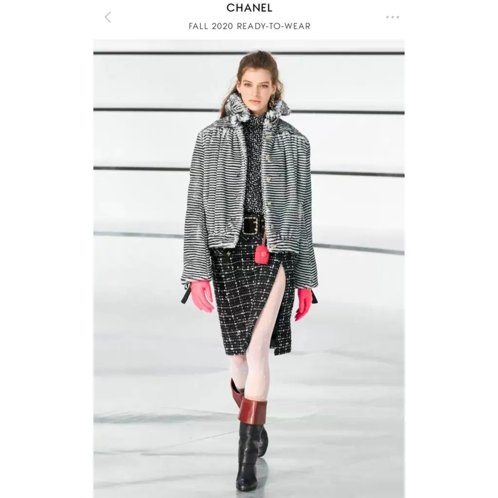 Chanel Tweed Skirt MultiColor Tweed Very good - Box View