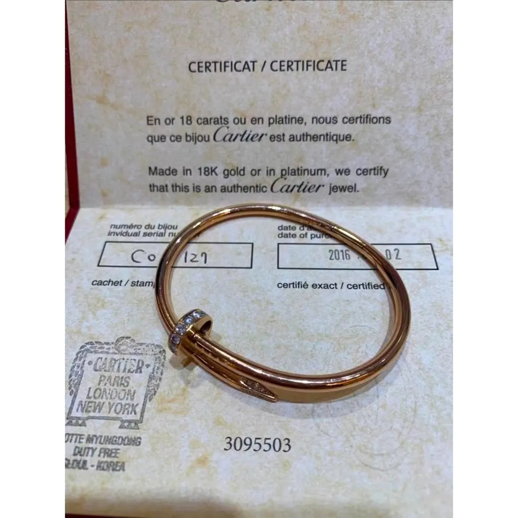 Cartier Juste Un Clou Pink Gold Bracelet MultiColor Very good - Back View