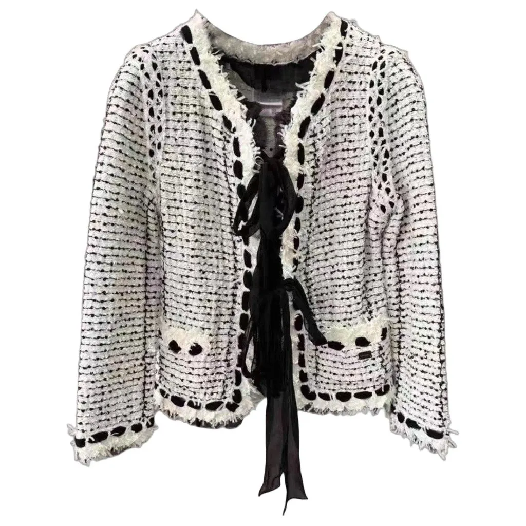 Chanel La Petite Veste Noire Tweed Jacket MultiColor Tweed Very good - Front View