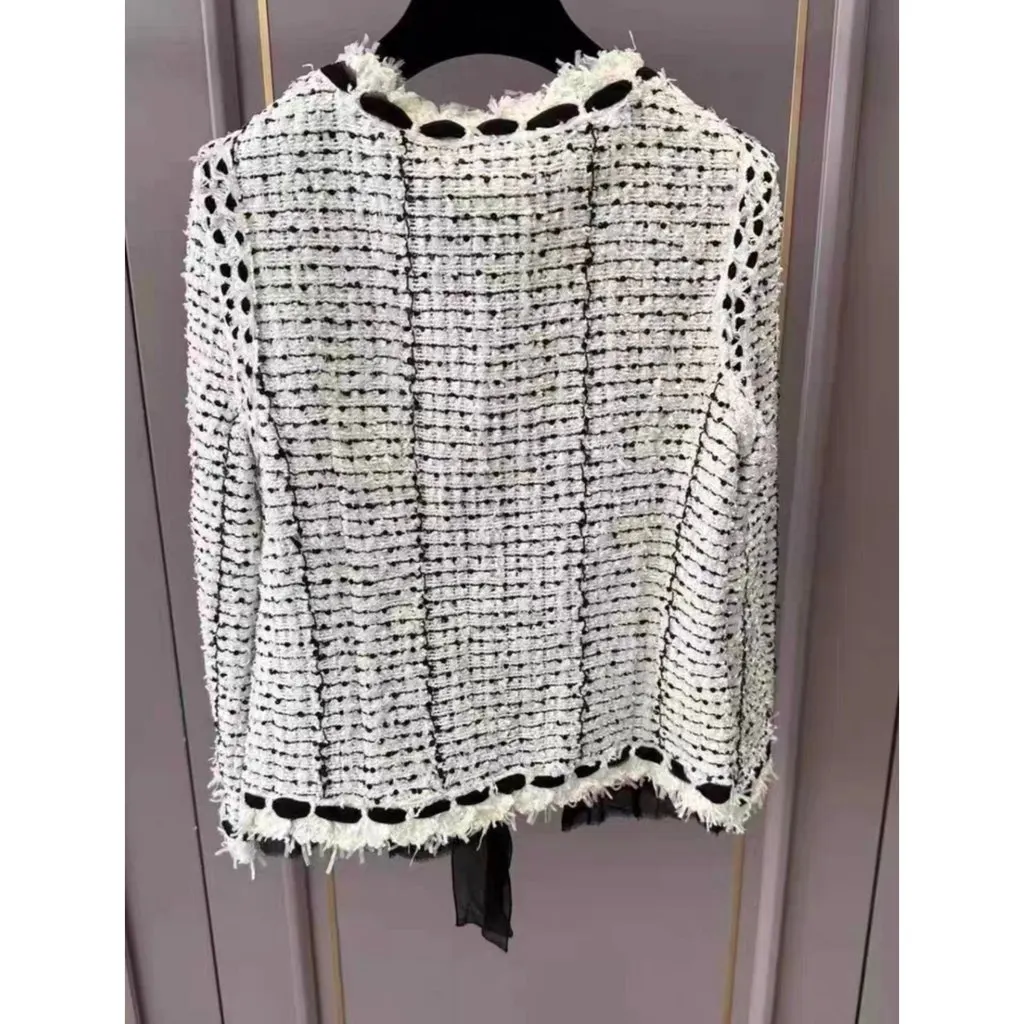 Chanel La Petite Veste Noire Tweed Jacket MultiColor Tweed Very good - Back View