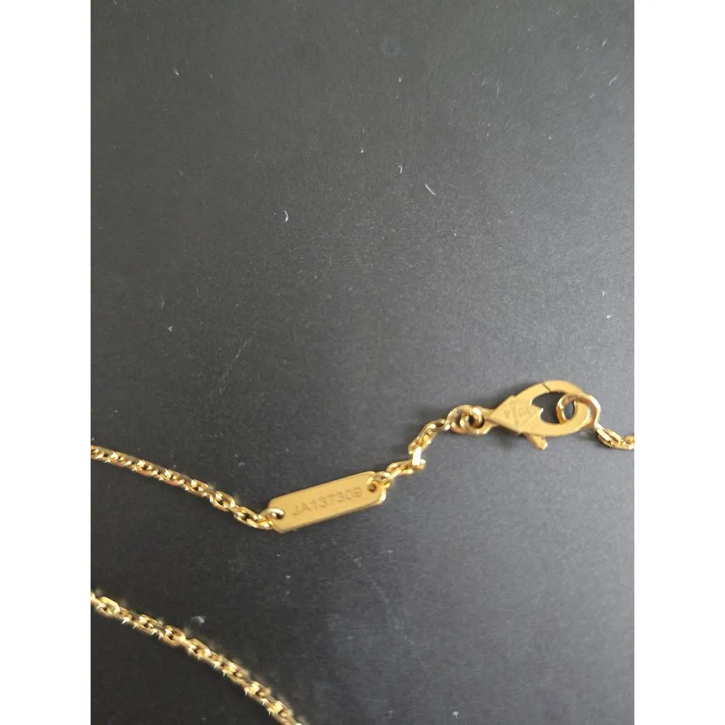 Van Cleef & Arpels Vintage Alhambra Yellow Gold Necklace MultiColor Lace Very good - Box View
