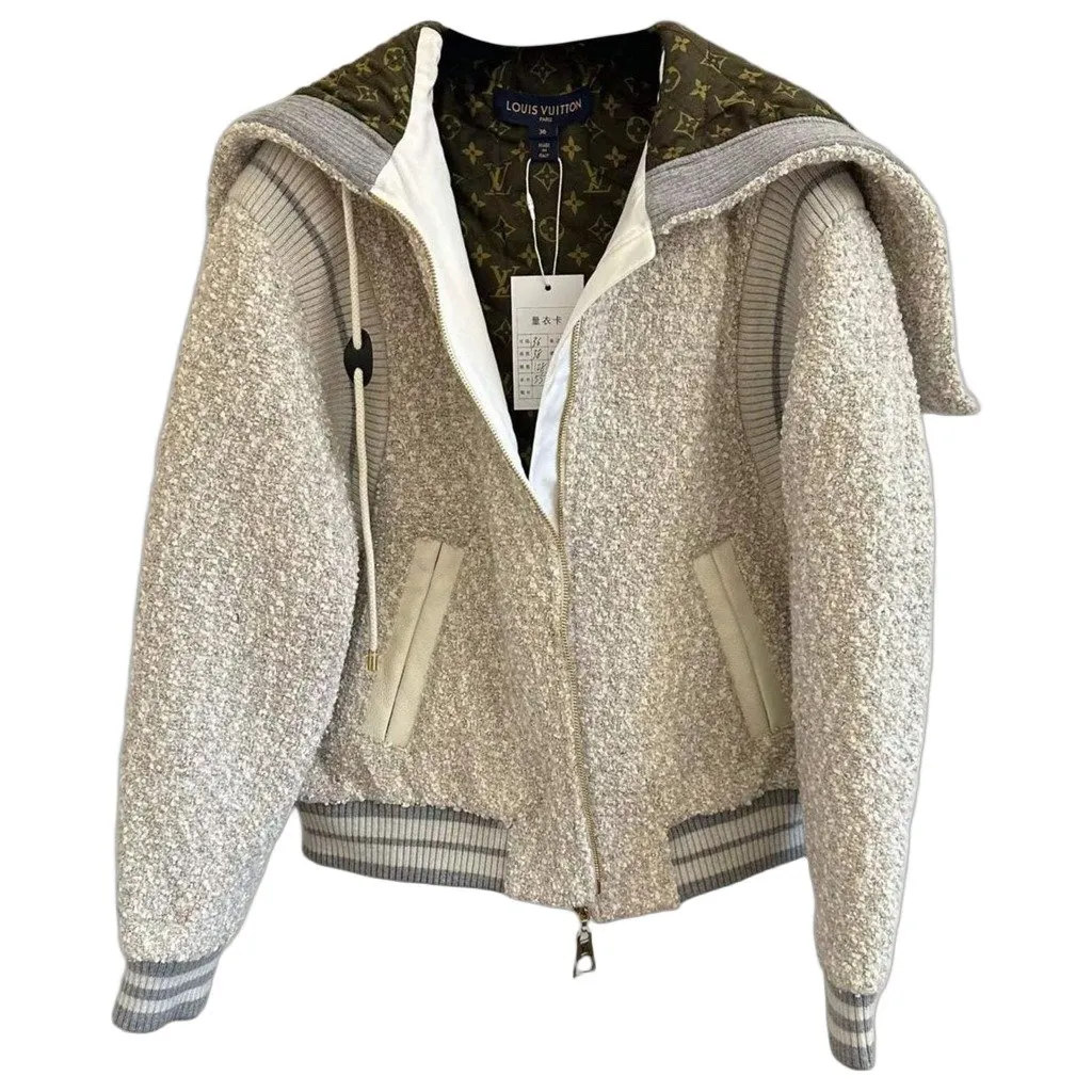 Louis Vuitton Tweed Coat MultiColor Tweed Very good - Front View