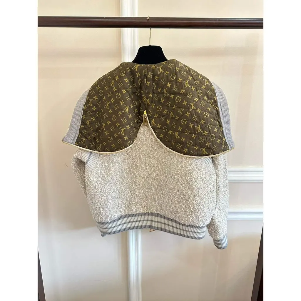 Louis Vuitton Tweed Coat MultiColor Tweed Very good - Back View
