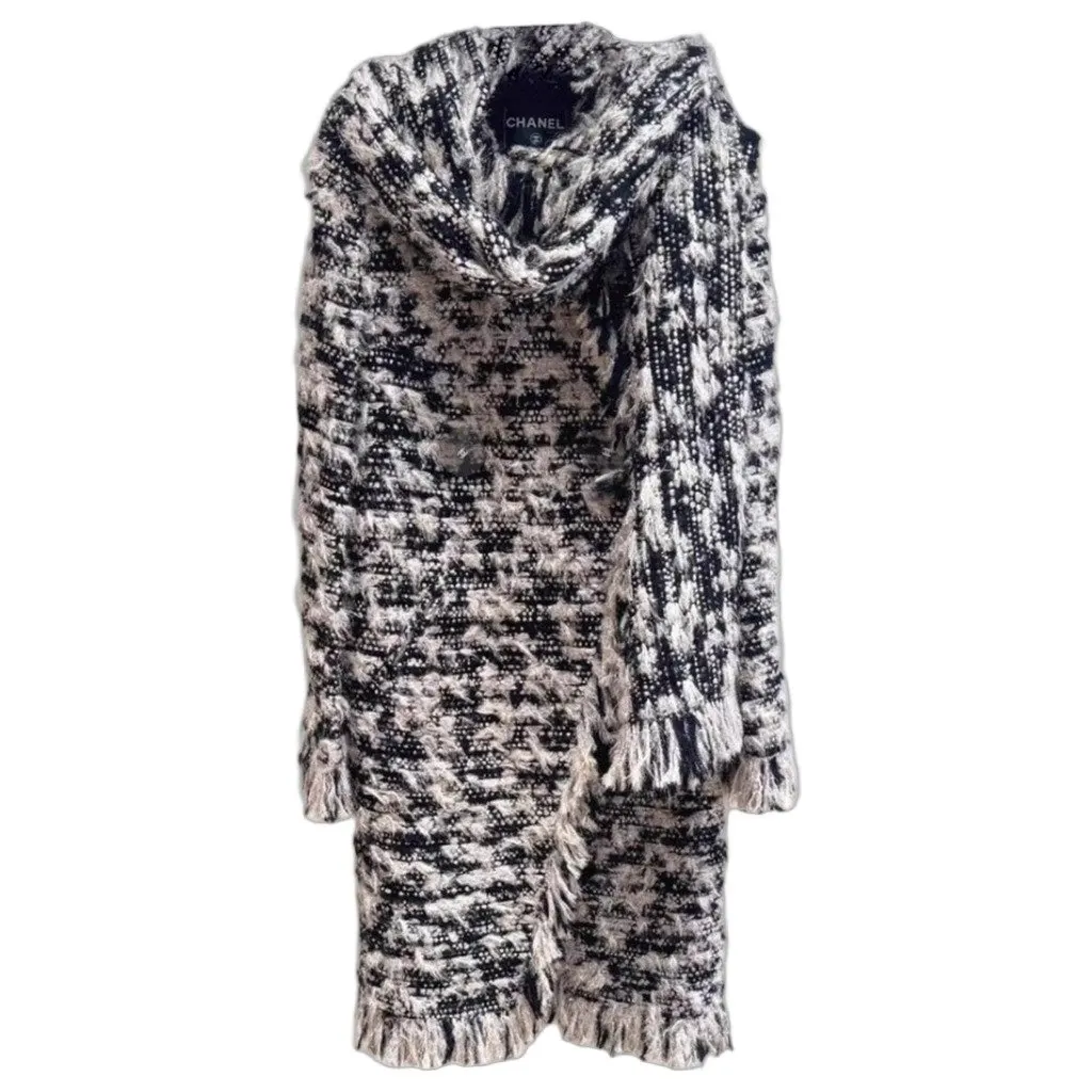 Chanel Wool Coat MultiColor Wool Very good - Front View
