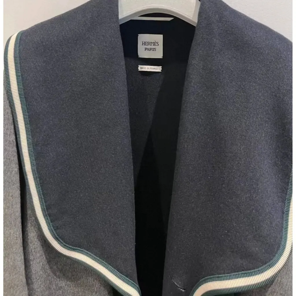 Hermes Cashmere Coat MultiColor Cashmere Very good - Back View