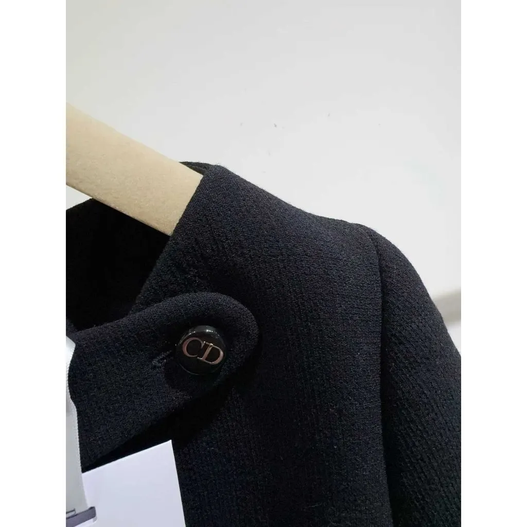 Dior Black Wool Dress Black Wool Never worn, with tag - Back View