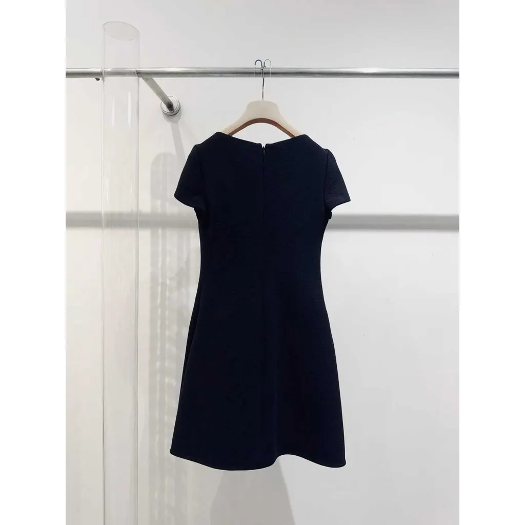 Dior Black Wool Dress Black Wool Never worn, with tag - Model View