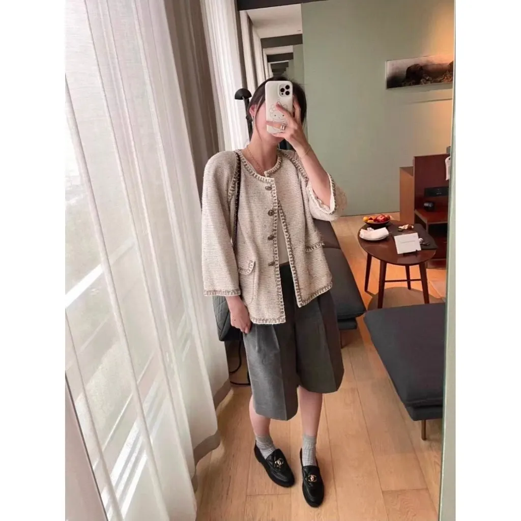 Chanel La Petite Veste Noire Tweed Jacket MultiColor Tweed Very good - Inside View