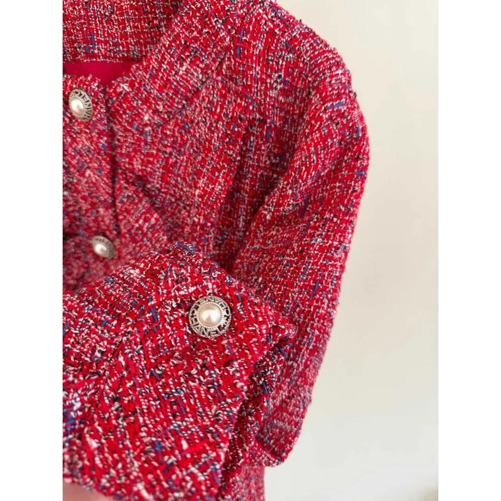 Chanel La Petite Veste Noire Tweed Jacket MultiColor Tweed Very good - Back View