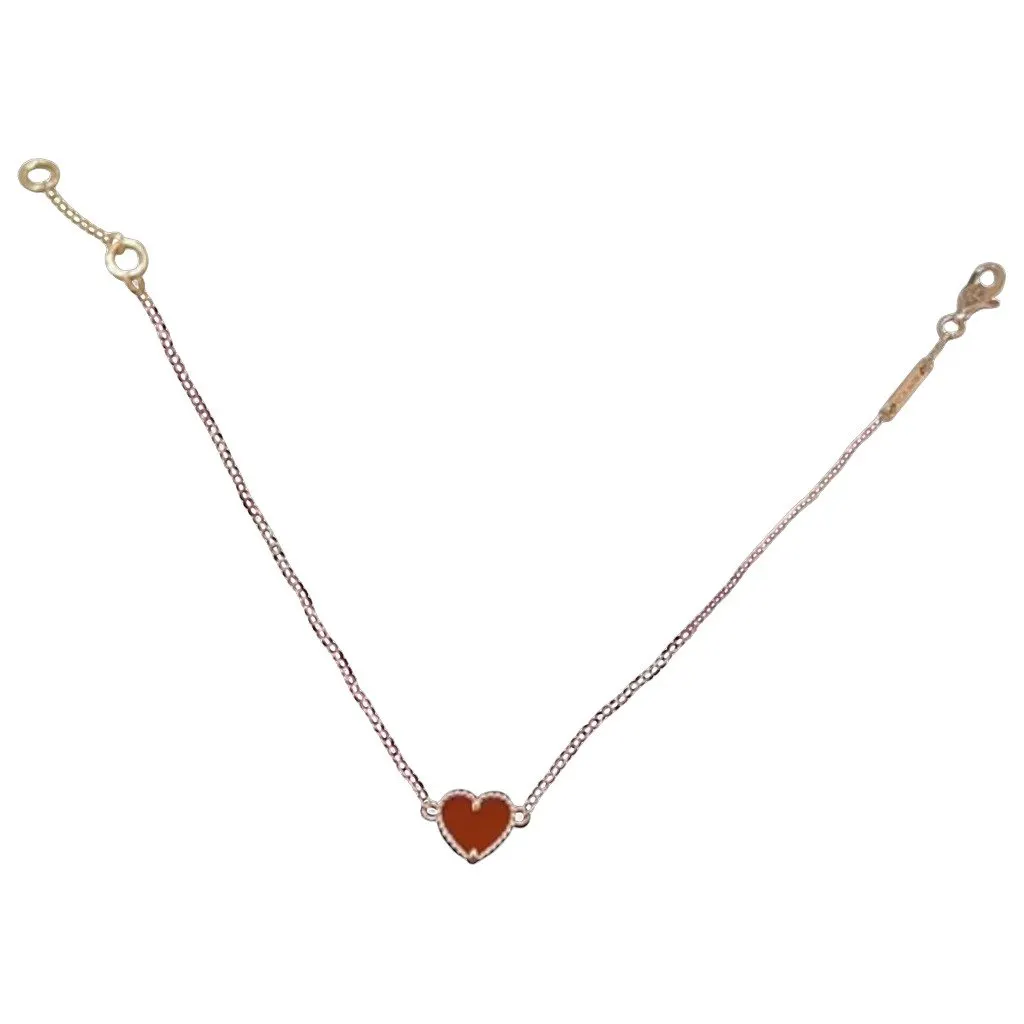 Van Cleef & Arpels Sweet Alhambra Red Pink Gold Bracelet Red Very good - Front View