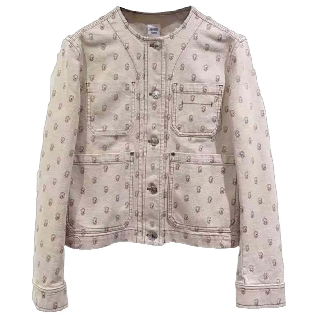 Hermes Beige Cotton Jacket Beige Cotton Very good - Front View