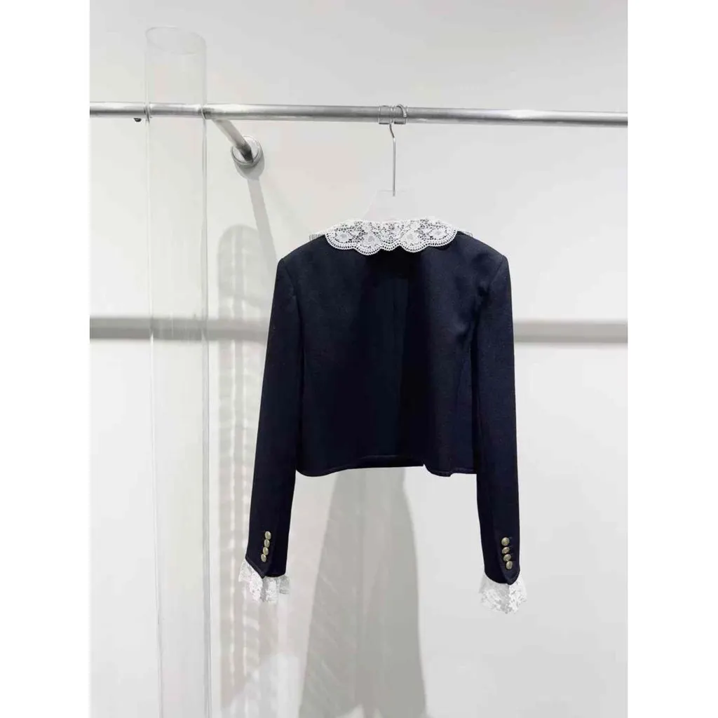Saint Laurent Black Wool Jacket Black Wool Very good - Inside View