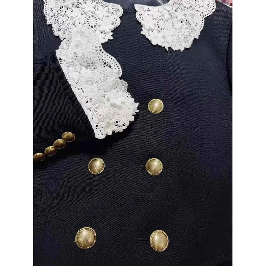 Saint Laurent Black Wool Jacket Black Wool Very good - Model View
